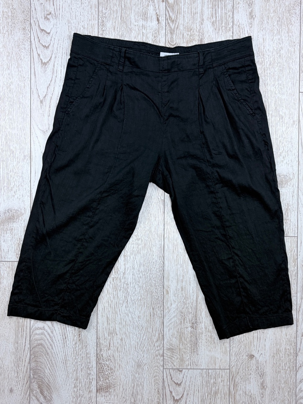 Vince 8 Linen Gray Cropped Capri Pants